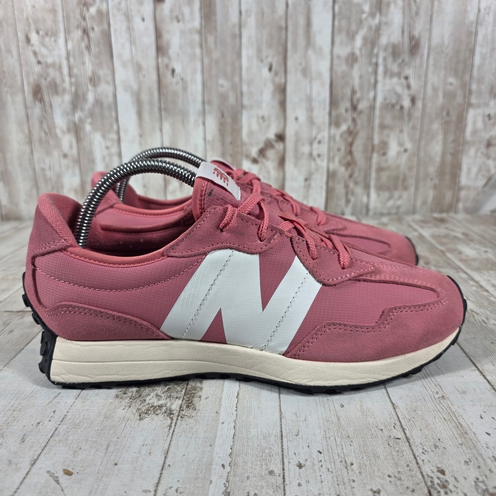 New Balance 327 Pink White Suede Low Top Sneakers GS327GK Womens 8.5 / Kids 7